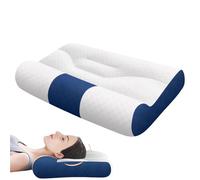 Cervical Pillow - 50 x 30 cm Ergonomic Comfortable Sleep Pillow | Breathable Orthopedic Neck Pillow in Cotton and Polyester, Adjustable Height | Contour Foam Pillows for Shoulders