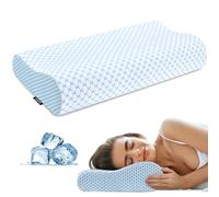 Cervical Pillow for Neck Pain Relief, Contour Memory Foam Pillows for Sleeping, Odorless Ergonomic Pillow Adjustable Orthopedic Cooling Pillow Bed Pillow Neck Support for Side Back Stomach Sleepers