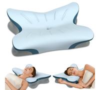 Cervical Pillow for Neck Pain Relief - Ergonomic Neck Pillow for Sleeping Contour Memory Foam Pillows with Cooling Pillowcase, Orthopedic Bed Pillow for Side Back Stomach Sleepers