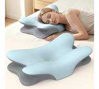 Cervical Pillow for Pain Relief, Ergonomic Pillow for Sleeping on Side, Neck Support, Cooling Memory Foam Pillows, Contour Pillow