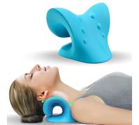 Cervical Traction Device, Neck Stretcher Cervical Traction for Muscle Relax, Neck Hump Corrector for TMJ Pain Relief, Shoulder Relaxer, Spine Corrector (Blue)(Steel Blue)