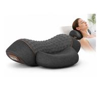 CerviCalm, 3-in-1 Neck Massager with Heating, Ergonomic Heated Cervical Massage Cushion, Neck and Shoulder Massage Pillow, Memory Shape, Vibration, Pulling, Adjustable Intensity (Black)