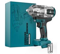 Cerycose 1/2" Cordless Impact Wrench for Makita Battery, 900FT-LBS Brushless Electric Impact Gun (1200Nm) Includes LED Work Light, High Torque Impact Wrench