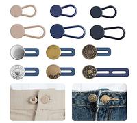 Ceryvop 12 PCS Button Extenders for Jeans, Pants - Waist Extenders for Women & Men, No Sewing Instant Waistband Extension 1-1.8 Inches