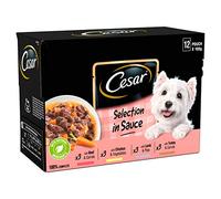 Cesar Deliciously Fresh Dog Pouches Favourites in Sauce - 12 x 100g