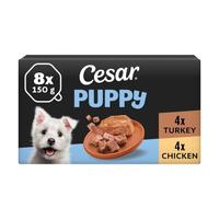 Cesar Classic Terrine Puppy Wet Dog Food Tray Poultry in Loaf 24 x 150g (Pack of 3 x 8 x 100g)