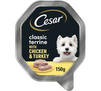 Cesar Classics Terrine Adult Wet Dog Food, Chicken and Turkey in Jelly, 14 x 150 g Trays