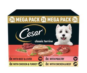 Cesar Classics Terrine Mixed Selection for Dogs - 24 x 150g