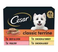 Cesar Classics Terrine - Wet Dog Food - for Adult Dogs - Tray Mixed Selection in Loaf - 16 x 150 g