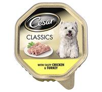 14 x 150g Cesar Classics Wet Dog Food Trays with Chicken & Turkey in Loaf