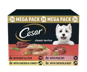 Cesar Country Stew Dog Food, Mixed Selection, 24 x 150 g