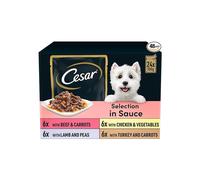 CESAR Deliciously Fresh Dog Pouches Favourites in Sauce 48x100g