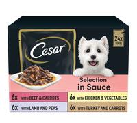 CESAR Deliciously Fresh Dog Pouches Favourites in Sauce 48x100g