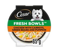 CESAR Fresh Bowl Adult Dog with Chicken,Carrots,Beans,Pumpkin in Gravy 85g (Pack