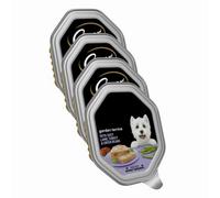 CesarPet Garden Terrine Wet Dog Food with Juicy Lamb, Turkey & Green Beans in Loaf - 150g x 4 - Natural Ingredients - Complete & Balanced Adult Dog Meal with Welari Thank You Card | (4 Pack)