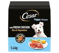 CESAR Junior Dry Dog Food with Fresh Chicken, Rice and Vegetables 5 x 1.4Kg