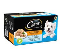 Cesar 10+ - Wet Dog Food for Senior Dogs, Mixed Selection in Jelly, 24 x 150 g, 24 Trays
