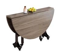 ceSaving Folding Drop Leaf Dining Table with Wheels Mobile Kitchen Table for Small ces 59in/150cm Versatile Brown Design for Home & Office Use