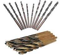 CESFONJER 10pcs HSS High Speed Steel Twist Drill Bits Set, Cobalt Drill Bit, Metal Drill, 3-5mm (2 Each), Universal Drill Bit for Iron, Steel, Aluminum, Wood, Plastic