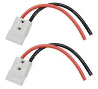 CESFONJER 120A 600V Battery Connector (2 Sets), Quick Connect Quick Disconnect Battery Connector, with 25cm 6 AWG Battery Cable, for Car, Motorhome, Caravan, Camper, Boat (Grey)