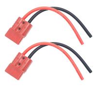 CESFONJER 120A Battery Connector with 6 AWG 25cm Silicone Cable (2 Sets), Quick Connect Quick Disconnect Battery Connector, for car, camper, boat,motorhome (Red)