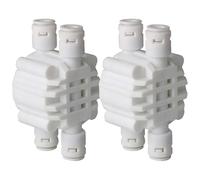 CESFONJER 2 Pack RO Reverse Osmosis Quick-Connect Fittings, 1/4" Automatic Shut-Off Valve, (Fridge Freezer Water Filter Plumbing Fitting or Any Water System with 1/4" Lldpe Water Pipe)