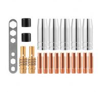 CESFONJER 20 pcs Nozzles Contact Tips Holders MIG Welder Consumable Accessory Fit 15AK MB15 MIG MAG Co2 Welding Torch