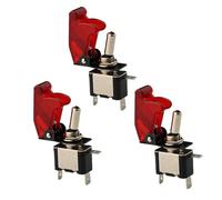 CESFONJER 3 Pcs LED Lights Cover Toggle Switches, Red Cover Rocker Toggle Switch, Car Auto Switch On/off (12V 20A Red).