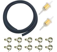 CESFONJER Fuel Line Hose Kit, Moto Fuel Filter Line, 2 Metre Fuel Line Tube + 2 pcs 6mm/8mm Petrol Filter + 10 pcs Spring Clips, for Car Motorcycle Scooter