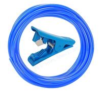 CESFONJER PE Garden Watering Hose Blue, Drip Irrigation Tubing OD 8mm x ID 5mm, Irrigation Water Pipe Tube with Blue Pipe Cutter for Drip Irrigation System (10M)