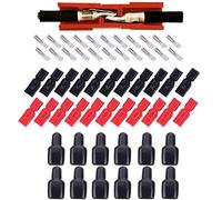 CESFONJER Powerpole Quick Connect Battery Connectors - 12 Pair Quick Disconnect 15A 600V Power Connector Battery Plug+terminals Red Black