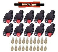 CESFONJER Quick Connect Battery Connectors - 10 Pair Quick Disconnect 45A 600V Power Connector Battery Plug+terminals Red Black