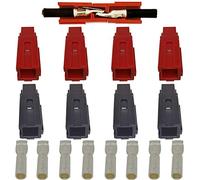 CESFONJER Quick Connect Battery Connectors - 4 Pair Quick Disconnect 75A 600V Power Connector Battery Plug+terminals Red Black