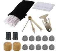 CESFONJER Smoking Pipe Accessories Kit, 3 in 1 Pipe Pushers, 80 Pipe Cleaners & 20 Pipe Filters, 2 Pipe Bits & 10 Metal Balls, 2 Cork Knockers, Smoking Accessories