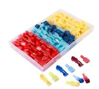 CESFONJER T Tap Electrical Connectors | Solderless Connectors Assortment Kit | Quick Splice Electrical Wire Terminals | Yellow 25 Pairs, Blue 30 Pairs, Red 30 Pairs