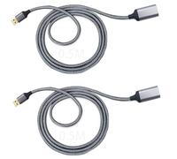 CESFONJER USB 3.0 Extension Cable, 2 Pcs 50 cm USB Male to Female Extension Cable Cord, Compatible with Printer, Scanner, Keyboard, Hard Drive, Card Reader, Camera (gray)
