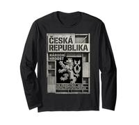 Ceská Republika Brutalist Czech Lion Concrete Architecture Long Sleeve T-Shirt