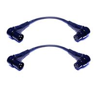 CESS-039 Right-Angel 3-Pin XLR Female to Male Extension/Patch Cable, 2 Pack