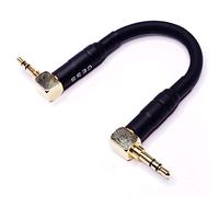 CESS-067 Short 3.5mm Audio Cable for Stacking DAP and Amp, Right-Angle 3-inch