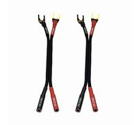 CESS-079 Banana Plug to Spade Plug Adapter Cable, Female Banana Jack to Large Spade, 12 AWG Tinned Copper Wire, 6-Inch Length (Large Spade)