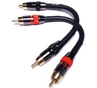 CESS-163-4i Low Noise 12 Gauge Premium RCA Audio Line Patch Cable (4 Inches)