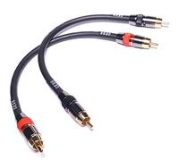 CESS-163-8i Low Noise 12 Gauge Premium RCA Audio Line Patch Cable (8 Inches)