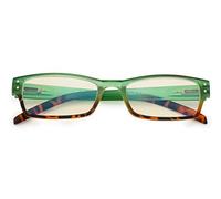 CessBlu Ladies Fashion Blue Light Filter Computer Glasses Anti UV Rays Glare Reader Eyeglasses for Women Reading Screen (Green)+1.25