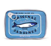 Cessfle Canned Sardines Makeup Bag, Creative Cute Makeup Bag Fish Cosmetic Bag, Blue
