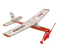 Cessna 180 : DPR Rubber Powered Balsa Wood Model Plane Kit Wingspan 450mm