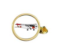 Cessna Aeroplane Gold Plated Domed Lapel Pin Badge in Bag