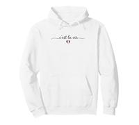 C'est La Vie French Love Heart Flag France Souvenir Pullover Hoodie