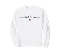 C'est La Vie French Love Heart Flag France Souvenir Sweatshirt