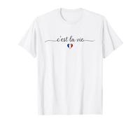 C'est La Vie French Love Heart Flag France Souvenir T-Shirt