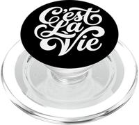 C'est La Vie French Quote Life Philosophy Script PopSockets PopGrip for MagSafe